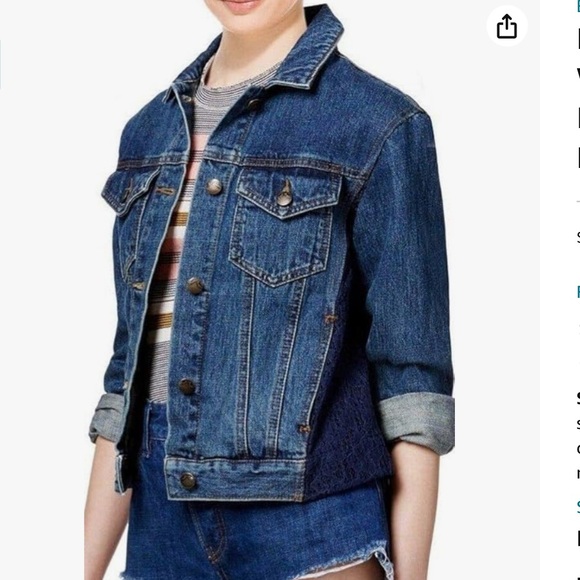 Free People Cropped Denim Jacket XS - Picture 1 of 12
